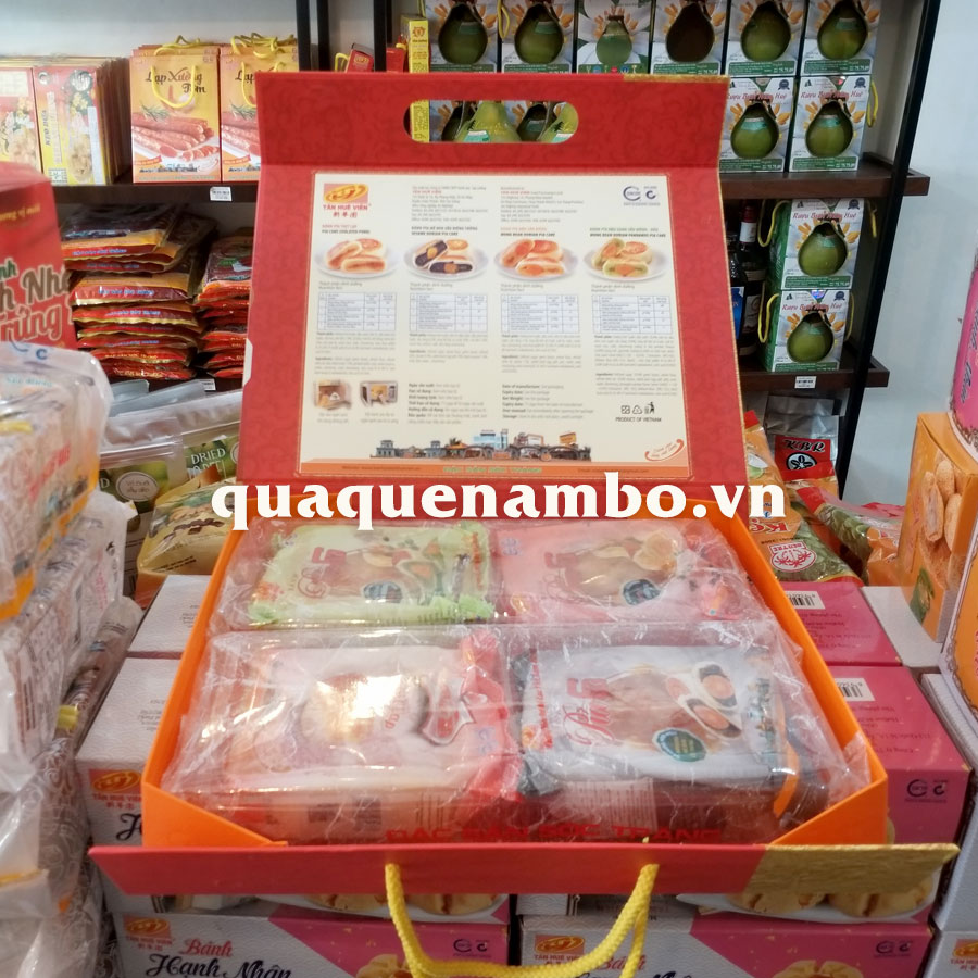 Hộp quà bánh pía 6 sao 4 vị Tân Huê Viên Hộp quà bánh pía 6 sao 4 vị Tân Huê Viên