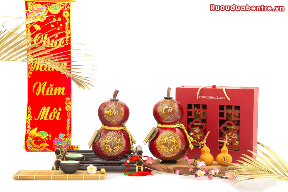 Rượu dừa hồ lô tết thượng hạng ĐẠI -CÁT